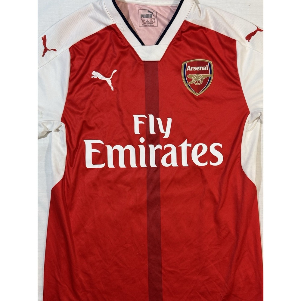 Original Authentic Puma Arsenal 2016/2017 Home Shirt Mens Size Small Arm Stain